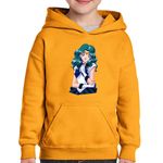 Fashion, accesorii si bijuterii - Copii - Imbracaminte copii - Pulovere si hanorace copii - Hanorac copii Sailor Moon Neptun Girl Cartoon, negru, marime L Copii - Infinity.ro