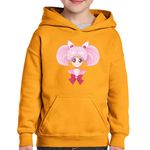 Fashion, accesorii si bijuterii - Copii - Imbracaminte copii - Pulovere si hanorace copii - Hanorac copii Sailor Moon Pink Girl Chibiusa Valentines Day, negru, marime L Copii - Infinity.ro