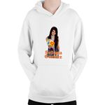 Fashion, accesorii si bijuterii - Copii - Imbracaminte copii - Pulovere si hanorace copii - Hanorac Copii Selena Gomez Child Flowers Carrier Popular MTV, alb, marime L Copii - Infinity.ro
