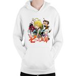 Fashion, accesorii si bijuterii - Copii - Imbracaminte copii - Pulovere si hanorace copii - Hanorac Copii Seven Deadly Sins Anime Akame Suzuki Nakaba, alb, marime L Copii - Infinity.ro