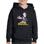 Fashion, accesorii si bijuterii - Copii - Imbracaminte copii - Pulovere si hanorace copii - Hanorac copii Shoto Todoroki Boku No Hero Academia Anime, negru, marime L Copii - Infinity.ro
