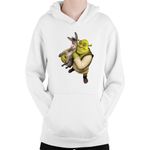 Fashion, accesorii si bijuterii - Copii - Imbracaminte copii - Pulovere si hanorace copii - Hanorac Copii Shrek Donkey Love Animals Medieval Setup Adventure, alb, marime L Copii - Infinity.ro
