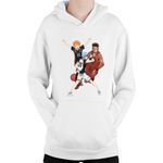 Fashion, accesorii si bijuterii - Copii - Imbracaminte copii - Pulovere si hanorace copii - Hanorac Copii Slam Dunk Kuroko no Basket Haikyuu Hinata Anime, alb, marime L Copii - Infinity.ro