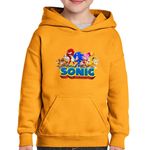 Fashion, accesorii si bijuterii - Copii - Imbracaminte copii - Pulovere si hanorace copii - Hanorac copii Sonic the Hedgehog All Gang Crew Echipaj, negru, marime L Copii - Infinity.ro