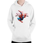Fashion, accesorii si bijuterii - Copii - Imbracaminte copii - Pulovere si hanorace copii - Hanorac Copii Spiderman Marvel Bite Superhero, alb, marime L Copii - Infinity.ro