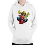 Fashion, accesorii si bijuterii - Copii - Imbracaminte copii - Pulovere si hanorace copii - Hanorac Copii Spiderman Shrek Yoda Star Wars, alb, marime L Copii - Infinity.ro