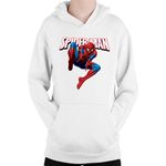 Fashion, accesorii si bijuterii - Copii - Imbracaminte copii - Pulovere si hanorace copii - Hanorac Copii Spiderman Web Hero Cartoons, alb, marime L Copii - Infinity.ro