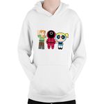 Fashion, accesorii si bijuterii - Copii - Imbracaminte copii - Pulovere si hanorace copii - Hanorac Copii Squid Game Family Powerpuff Girls Bubble Minecraft, alb, marime L Copii - Infinity.ro