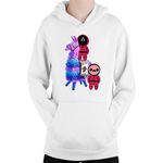 Fashion, accesorii si bijuterii - Copii - Imbracaminte copii - Pulovere si hanorace copii - Hanorac Copii Squid Game Fortnite Piniatta Issac Crying Multiplayer, alb, marime L Copii - Infinity.ro