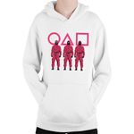 Fashion, accesorii si bijuterii - Copii - Imbracaminte copii - Pulovere si hanorace copii - Hanorac Copii Squid Game Netflix Children Hardship Korean Drama, alb, marime L Copii - Infinity.ro