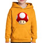 Fashion, accesorii si bijuterii - Copii - Imbracaminte copii - Pulovere si hanorace copii - Hanorac copii Super Mario Bros Cap Ciuperca Video Game, negru, marime M Copii - Infinity.ro