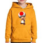 Fashion, accesorii si bijuterii - Copii - Imbracaminte copii - Pulovere si hanorace copii - Hanorac copii Super Mario Bros Mushroom Ciuperca Toad, negru, marime L Copii - Infinity.ro
