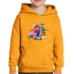 Fashion, accesorii si bijuterii - Copii - Imbracaminte copii - Pulovere si hanorace copii - Hanorac copii Super Mario Bros Toata Echipa 3D World, negru, marime L Copii - Infinity.ro