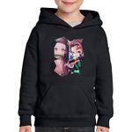 Fashion, accesorii si bijuterii - Copii - Imbracaminte copii - Pulovere si hanorace copii - Hanorac copii Tanjiro Demon Sister Nezuko Kamado GTA, negru, marime L Copii - Infinity.ro