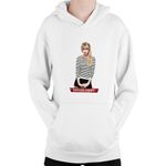 Fashion, accesorii si bijuterii - Copii - Imbracaminte copii - Pulovere si hanorace copii - Hanorac Copii Taylor Swift Teen Songwriting Singer, alb, marime L Copii - Infinity.ro