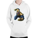 Fashion, accesorii si bijuterii - Copii - Imbracaminte copii - Pulovere si hanorace copii - Hanorac Copii Thanos Titan Planet Strongest Super, alb, marime L Copii - Infinity.ro