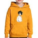 Fashion, accesorii si bijuterii - Copii - Imbracaminte copii - Pulovere si hanorace copii - Hanorac copii The Promised Neverland Ray Fantasy Anime Manga, negru, marime M Copii - Infinity.ro