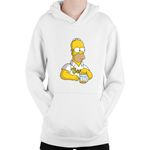 Fashion, accesorii si bijuterii - Copii - Imbracaminte copii - Pulovere si hanorace copii - Hanorac Copii The Simpsons Beer Dad Night Dinner Stream Netflix, alb, marime L Copii - Infinity.ro