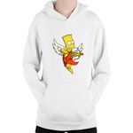 Fashion, accesorii si bijuterii - Copii - Imbracaminte copii - Pulovere si hanorace copii - Hanorac Copii The Simpsons Cupidon Love Frame Animation, alb, marime L Copii - Infinity.ro
