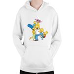 Fashion, accesorii si bijuterii - Copii - Imbracaminte copii - Pulovere si hanorace copii - Hanorac Copii The Simpsons Donut Lovers Kids Funny Life Mother, alb, marime L Copii - Infinity.ro