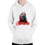 Fashion, accesorii si bijuterii - Copii - Imbracaminte copii - Pulovere si hanorace copii - Hanorac Copii Thor Avengers Super Powers God, alb, marime L Copii - Infinity.ro