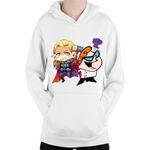 Fashion, accesorii si bijuterii - Copii - Imbracaminte copii - Pulovere si hanorace copii - Hanorac Copii Thor Dexter Cartoons Hero Genius, alb, marime L Copii - Infinity.ro