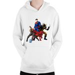Fashion, accesorii si bijuterii - Copii - Imbracaminte copii - Pulovere si hanorace copii - Hanorac Copii Thor Marvel Wolverine Superman Axe Superhero, alb, marime L Copii - Infinity.ro