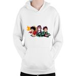 Fashion, accesorii si bijuterii - Copii - Imbracaminte copii - Pulovere si hanorace copii - Hanorac Copii Trinity Seven One Piece Kimetsu no Yaiba Animekage, alb, marime L Copii - Infinity.ro