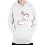 Fashion, accesorii si bijuterii - Copii - Imbracaminte copii - Pulovere si hanorace copii - Hanorac Copii Unicorn Squad Stars Horse Love Animals, alb, marime L Copii - Infinity.ro