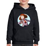 Fashion, accesorii si bijuterii - Copii - Imbracaminte copii - Pulovere si hanorace copii - Hanorac copii Uraraka My Hero Academia Anime Manga, negru, marime L Copii - Infinity.ro