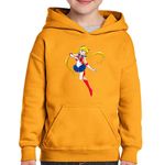 Fashion, accesorii si bijuterii - Copii - Imbracaminte copii - Pulovere si hanorace copii - Hanorac copii Usagi Tsukino Sailor Moon Lider Anime, negru, marime L Copii - Infinity.ro