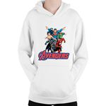 Fashion, accesorii si bijuterii - Copii - Imbracaminte copii - Pulovere si hanorace copii - Hanorac Copii Wonder Woman Avangers Batman Flash, alb, marime L Copii - Infinity.ro