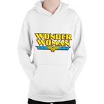 Fashion, accesorii si bijuterii - Copii - Imbracaminte copii - Pulovere si hanorace copii - Hanorac Copii Wonder Woman Logo American Comic Books Action, alb, marime L Copii - Infinity.ro