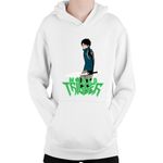 Fashion, accesorii si bijuterii - Copii - Imbracaminte copii - Pulovere si hanorace copii - Hanorac Copii World Trigger Mikumo Osamu Glasses Anime, alb, marime L Copii - Infinity.ro