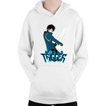 Fashion, accesorii si bijuterii - Copii - Imbracaminte copii - Pulovere si hanorace copii - Hanorac Copii World Trigger Mikumo Osamu Sword Weeb, alb, marime L Copii - Infinity.ro
