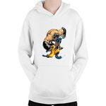 Fashion, accesorii si bijuterii - Copii - Imbracaminte copii - Pulovere si hanorace copii - Hanorac Copii X-men DC Comic Books Fight Gorilla Claws Muscles, alb, marime L Copii - Infinity.ro