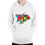 Fashion, accesorii si bijuterii - Copii - Imbracaminte copii - Pulovere si hanorace copii - Hanorac Copii X-men Logo Jump Master Mind Protect Civilians, alb, marime L Copii - Infinity.ro