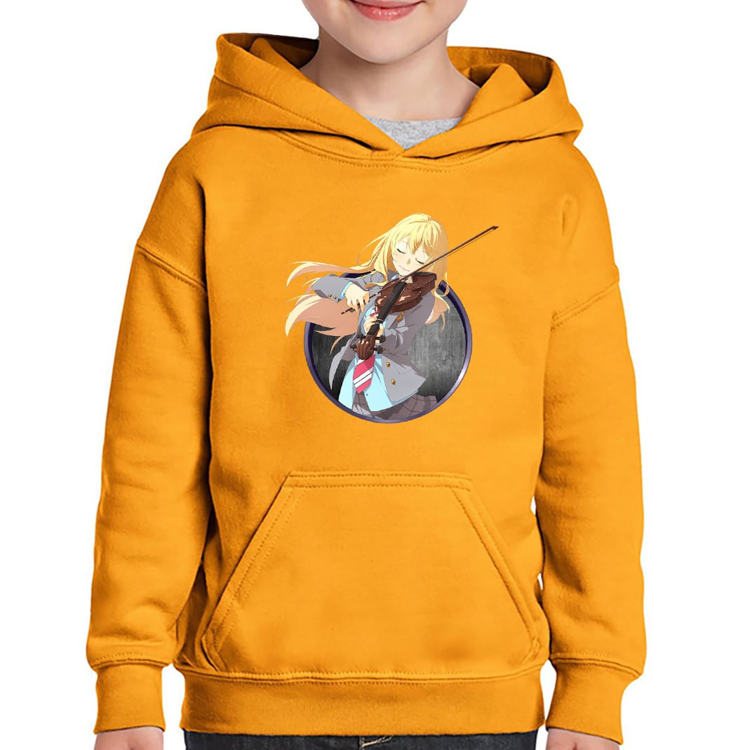 Hanorac copii Your Lie in April Poveste de Dragoste Vioara, negru, marime L Copii