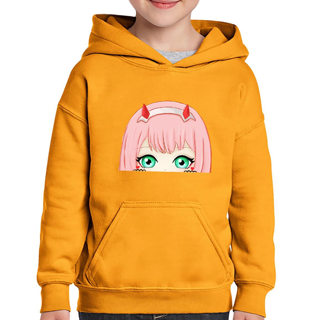 Hanorac copii Zero Two Darling in the FranXX Chibi Anime, negru, marime L Copii