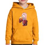 Fashion, accesorii si bijuterii - Copii - Imbracaminte copii - Pulovere si hanorace copii - Hanorac copii Zero Two Pilot Darling in the FranXX Anime, negru, marime L Copii - Infinity.ro