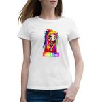 Fashion, accesorii si bijuterii - Femei - Imbracaminte femei - Tricouri si topuri femei - Tricou femei 6ix9ine Tekashi HipHop, alb, marime 2XL - Infinity.ro