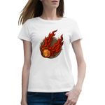 Fashion, accesorii si bijuterii - Femei - Imbracaminte femei - Tricouri si topuri femei - Tricou femei Age of Empires Fire and Blood Sigil Logo Cometa, alb, marime 2XL - Infinity.ro