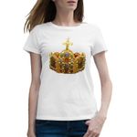 Fashion, accesorii si bijuterii - Femei - Imbracaminte femei - Tricouri si topuri femei - Tricou femei Age of Empires Imperial Crown of Germany Gemstone Gift, alb, marime 2XL - Infinity.ro