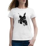 Fashion, accesorii si bijuterii - Femei - Imbracaminte femei - Tricouri si topuri femei - Tricou femei Age Of Empires Knight Crusades Golden Horde Knight Horse, alb, marime 2XL - Infinity.ro