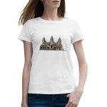 Fashion, accesorii si bijuterii - Femei - Imbracaminte femei - Tricouri si topuri femei - Tricou femei Age of Empires Templu Indonezia Thailanda Asia, alb, marime 2XL - Infinity.ro