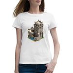 Fashion, accesorii si bijuterii - Femei - Imbracaminte femei - Tricouri si topuri femei - Tricou femei Age of Empires Turn Castel Medieval, alb, marime 2XL - Infinity.ro