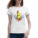 Fashion, accesorii si bijuterii - Femei - Imbracaminte femei - Tricouri si topuri femei - Tricou femei Agent Peely Fortnite Brawlers, alb, marime 2XL - Infinity.ro