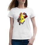 Fashion, accesorii si bijuterii - Femei - Imbracaminte femei - Tricouri si topuri femei - Tricou femei Agent Peely Fortnite Primal SMG, alb, marime 2XL - Infinity.ro