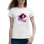 Fashion, accesorii si bijuterii - Femei - Imbracaminte femei - Tricouri si topuri femei - Tricou femei Ahri League of Legends LoL Nine Tailed Fox, alb, marime 2XL - Infinity.ro