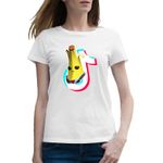 Fashion, accesorii si bijuterii - Femei - Imbracaminte femei - Tricouri si topuri femei - Tricou femei Agent Peely Fortnite Tik Tok, alb, marime 2XL - Infinity.ro